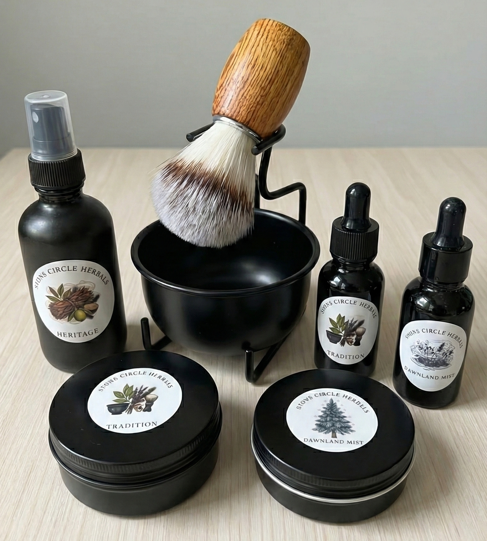 Shave Brush and Bowl